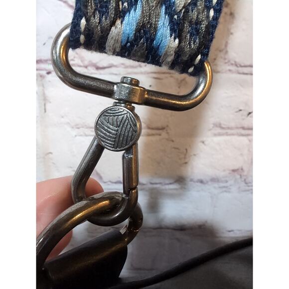 THE Sak Ventura Convertible Strap Backpack Black Leather Canvas Studs 2 straps - Picture 15 of 16